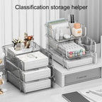 Office Desktop Organizer A4 Paper Drawer Storage Box Stackable File Cabinet Pen Holder Document Case Holder A4 Size Storage Box