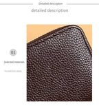 Multi Slot Card Holder Vintage Small Wallet Women Men Business Bank Credit Card Bag Male Coin Pouch Solid Leather Zipper Wallet