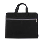 Versatile Canvas A4 Documents File Bag Large Capacity Double Zipper Accordion Folder 12-Layer Business Briefcase