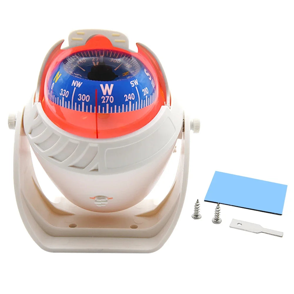 Marine Boat Navigation Compass Sea Position Pointer Waterproof Pivoting Compass Navigating Tools Sailing Tool Boat Accessories