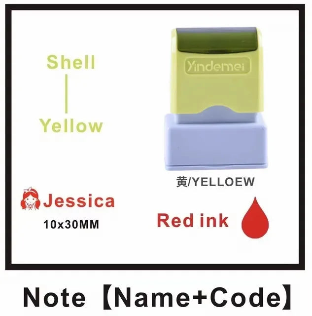 Customized Arabic Hebrew Name Stamp Waterproof Seal Custom Teacher Signature Student Child Cloth Ink Stamp Selfing-inking Stamp