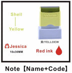 Customized Arabic Hebrew Name Stamp Waterproof Seal Custom Teacher Signature Student Child Cloth Ink Stamp Selfing-inking Stamp