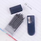 1 Set Mine Compas Pointer Sharpener Pencil Lead Stationery Compass Core With 2mm Manual Office Portable Storage
