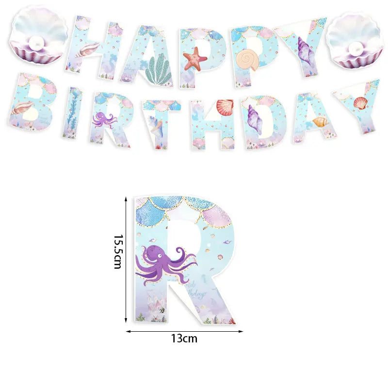 Mermaid Party Decorations Supplies Mermaid Disposable Plates Cup Napkins Set for Girls Baby Shower Mermaids Princess Birthday