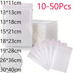 10/50Pcs Bubble Mailers White Poly Bubble Mailer Self Seal Padded Gift Bag Packaging Envelope Bags Book Shipping Package Bag