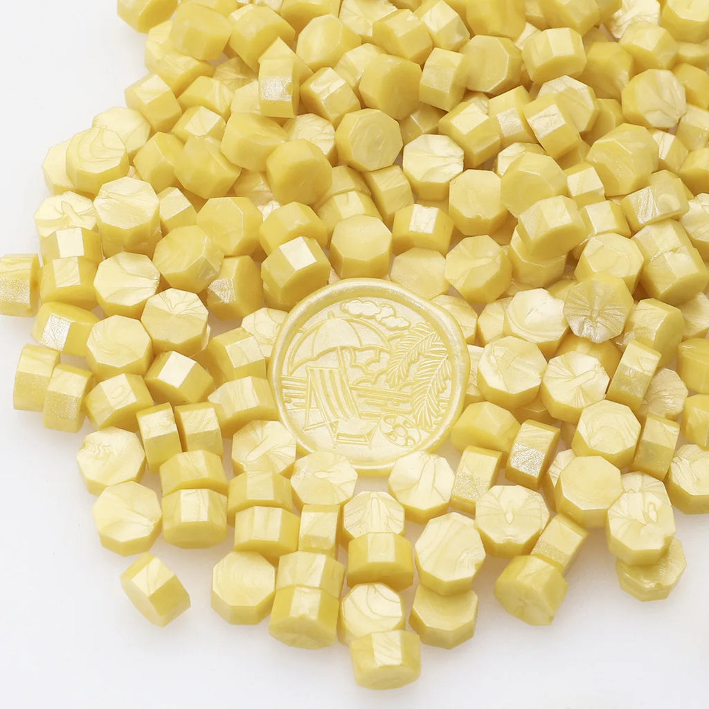 100pcs/bag Octagonal Sealing Wax Beads for Wax Stamps is Suitable for Wedding Invitations, Envelope Cards, Christmas Gift
