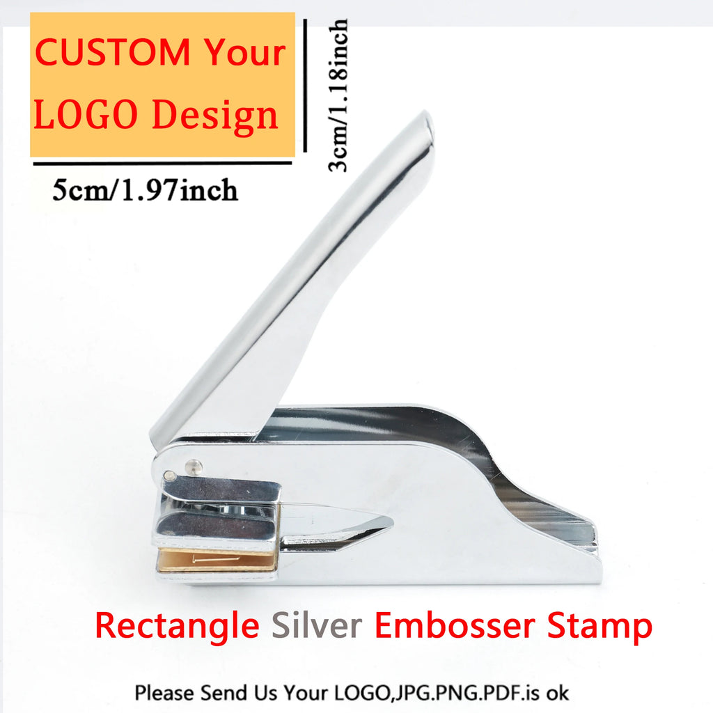 Customized Embosser Stamp Private Logo Customization Library Book Invitation Wedding Embossing Stamp Company Paper Leather Seals