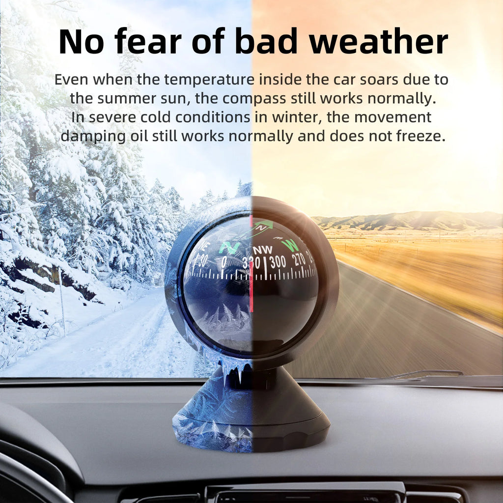 Multifunctional Compass Portable Compact Navigation Device Universal Outdoor High Precision Compass For Car Boat Moto Bicycle