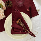 Set Of 6 40x40cm Table Cloth Napkins Durable Polyester Thicken Placemat Reusable for Kitchen Dining  Wedding Decoration