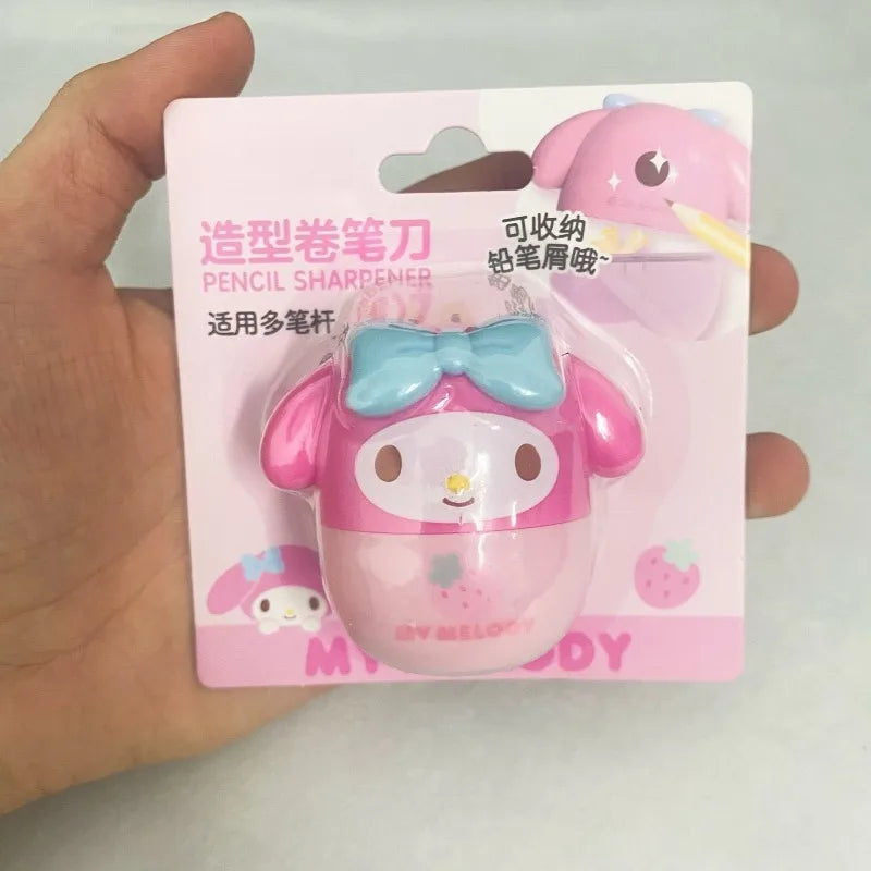 Cute Cartoon Pencil Sharpener Kawaii Skull Bow Design Manual Pencil Sharpener Portable School Office Stationery Women Teen Gift