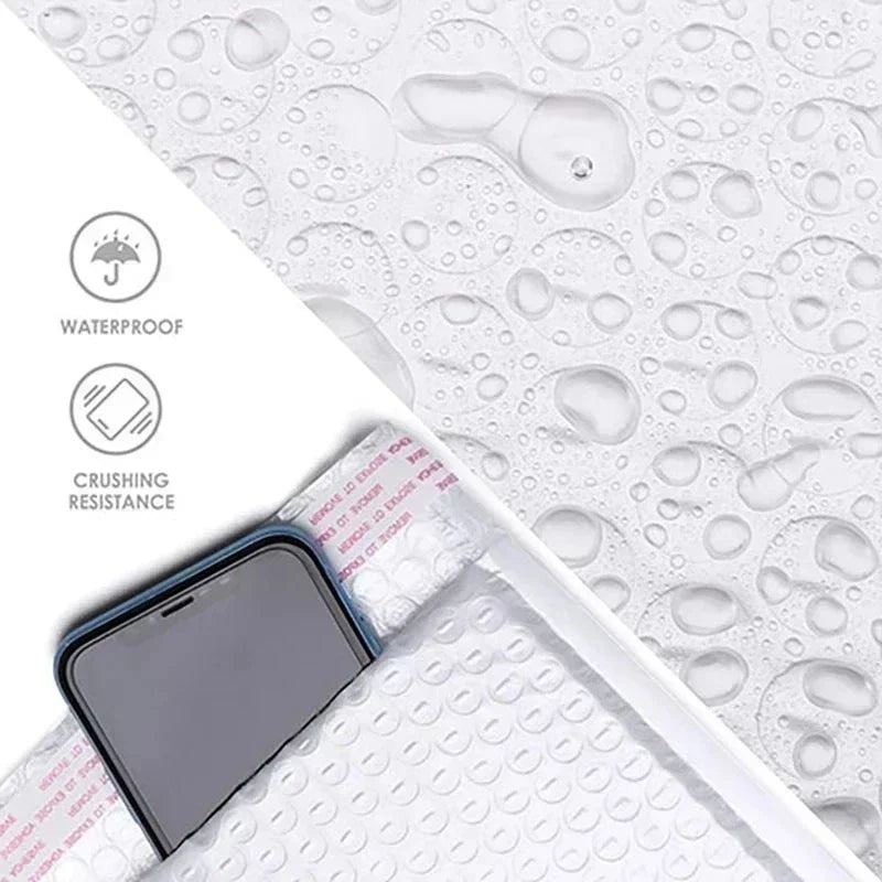 10/50Pcs Shipping Bags White Foam Envelope Bubble Mailers Wholesale with Different Specifications Send Packaging Soft Envelope