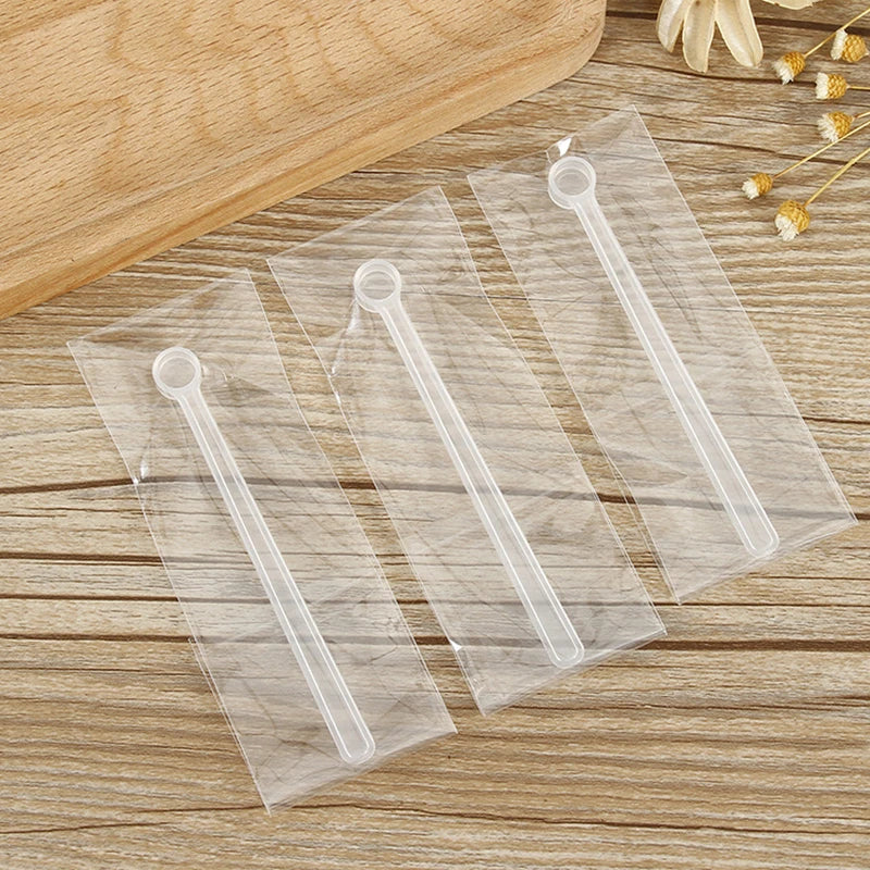 50Pcs 0.25ml Teaspoon Plastic Micro Tiny Little Measuring Spoons for Cosmetics Powders Glitter Seasoning Measurement Tools