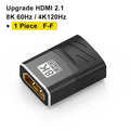 HDMI Extender 8K 60Hz 4K 120Hz Female to Female Connector HDMI 2.1 Cable Extension Converter HDMI-Compatible Adapter Coupler