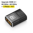 HDMI Extender 8K 60Hz 4K 120Hz Female to Female Connector HDMI 2.1 Cable Extension Converter HDMI-Compatible Adapter Coupler