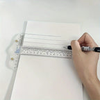 1pc Acrylic Double Scale T Ruler, DIY Manual Measurement Reference Ruler Multi-Function Drawing Tool