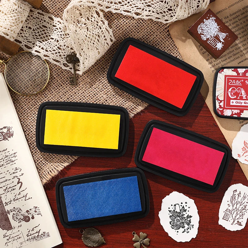 Multicolor Self-Inking Stamp Ink Pad for Planners Art Scrapbooking Student School Supplies Colorful Stationery Accessories