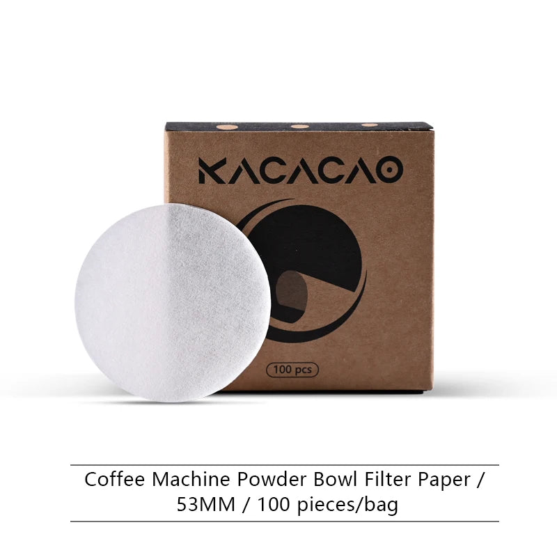 KACACAO Coffee Filter Paper Espresso Paper Filters 51/53/58mm 100pcs Puck Screen For Delonghi Breville Portafilter Machine Tools
