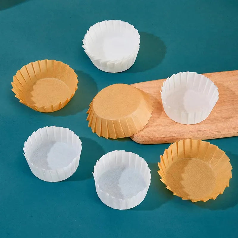 50/100Pcs Cake Pan Liner for Baking, Disposable Paper Cake Pans Nonstick Paper Molds, Pie Pineapple Pound Cakes Parchment Paper