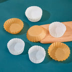 50/100Pcs Cake Pan Liner for Baking, Disposable Paper Cake Pans Nonstick Paper Molds, Pie Pineapple Pound Cakes Parchment Paper