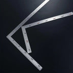 Stainless Steel L Shape Ruler Double Sided Ruler Measuring Tool Metal Straight 90 Degree Angle Ruler for Office School Supplies