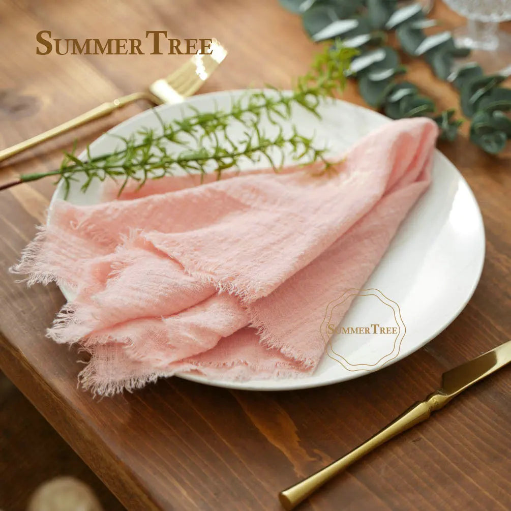 Napkin Cotton Gauze 42x42cm Retro Cheesecloth Rustic Table Decoration Muslin Tea Towel Cloth Napkins Wedding Supplies