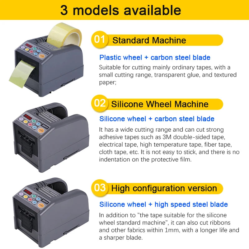 Automatic Tape Dispenser Cutting Machine 6-60mm Adhesive Tape Ribbon Intelligent Double Sided Cutter 110V 220V