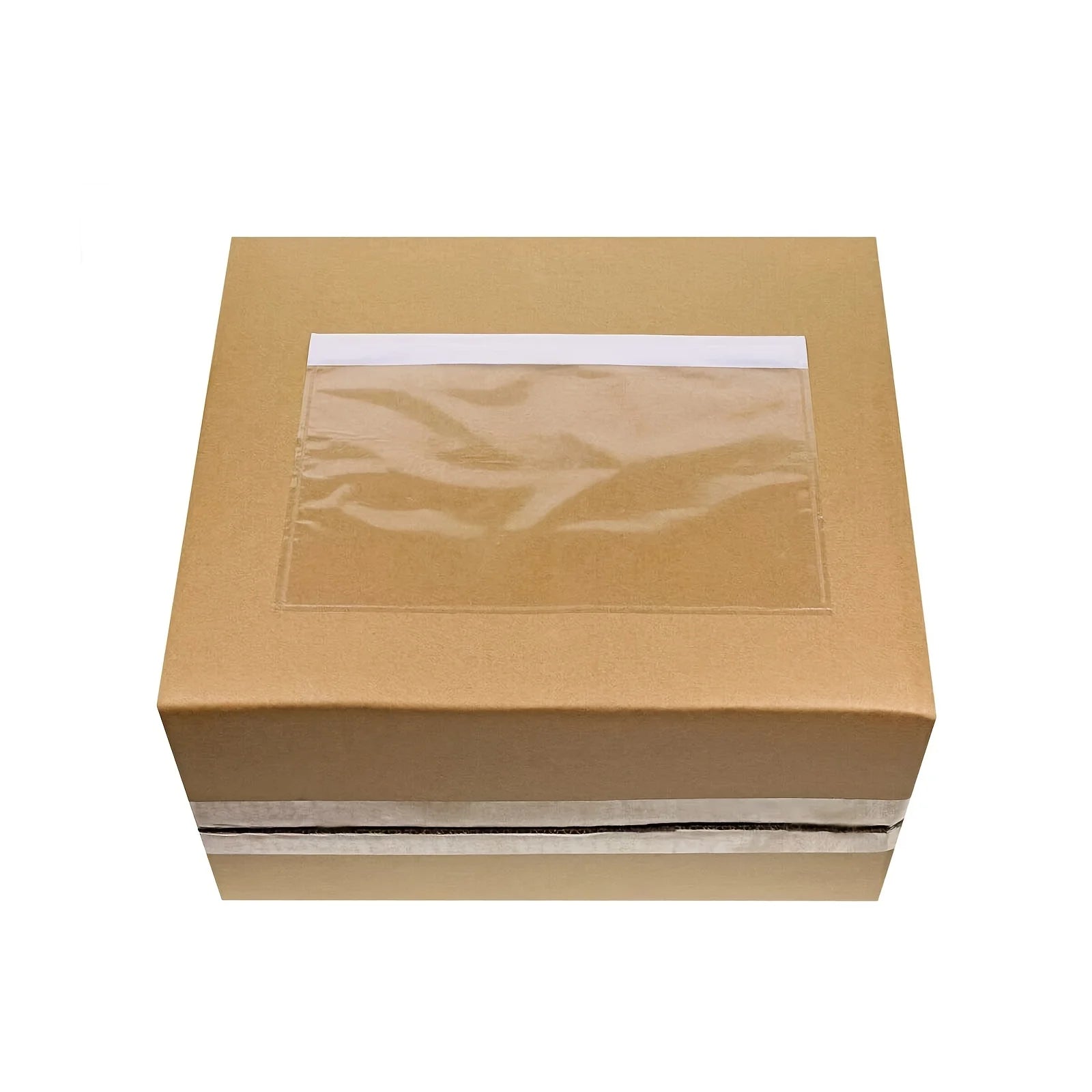 100pcs Clear Self-Adhesive Shipping Label Sleeves 4.5" x 5.5" - Waterproof Mailing Envelopes, Top Loading Packing List