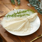 Napkin Cotton Gauze 42x42cm Retro Cheesecloth Rustic Table Decoration Muslin Tea Towel Cloth Napkins Wedding Supplies