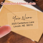 Custom Printed Waterproof Mailing Labels - Durable Self-Adhesive Address Stickers for Invitations, usiness Mail & Greeting Cards