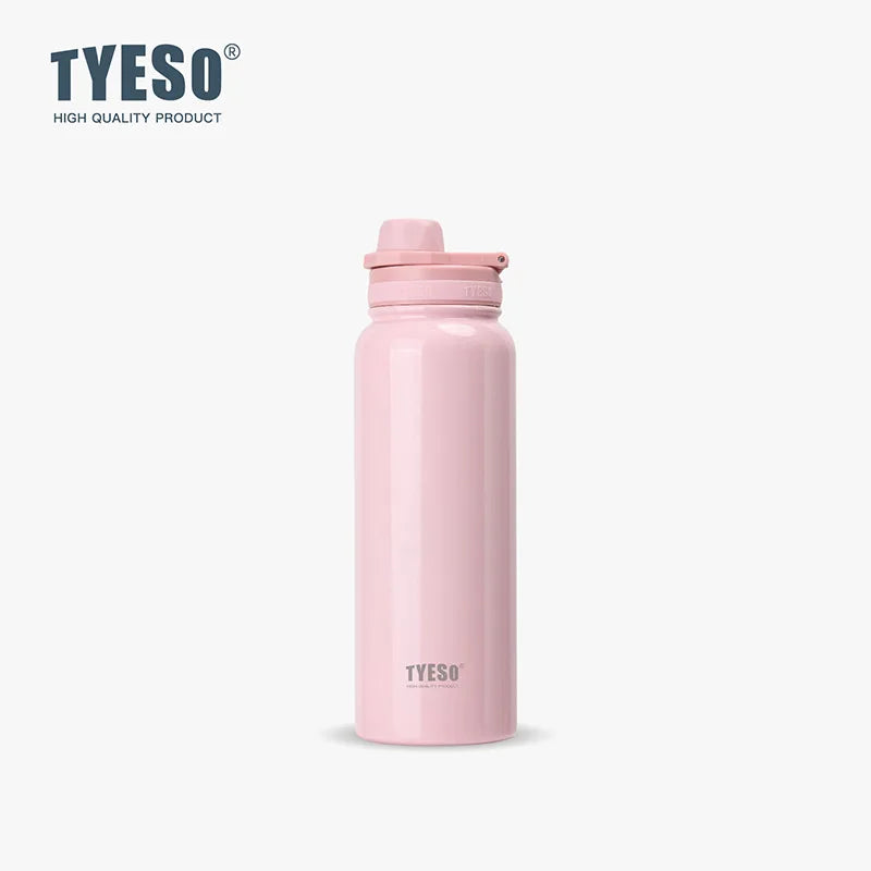 TYESO Stainless Steel Thermal Water Bottle Portable Tumbler Sport Vacuum Flask Keeps Cold and Heat Thermal Mug Car Insulated Cup