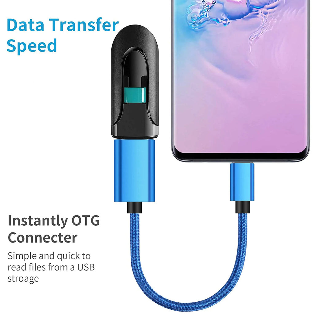 USB-C to USB Adapter, USB-C Male to USB Female OTG Data Cable, Suitable for MacBook Pro/Air, iPhone 16 Pro Max/16 Plus/16e/15