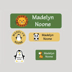 Custom Name Labels 121PCS 2 Sheets Personalized Stickers for Clothes, Lunch Boxes, Bottles, Kids School Supplies, Camp, Daycare