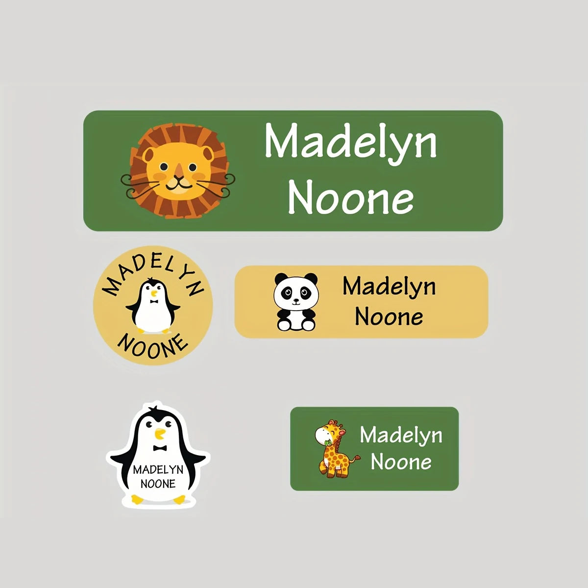 Custom Name Labels 121PCS 2 Sheets Personalized Stickers for Clothes, Lunch Boxes, Bottles, Kids School Supplies, Camp, Daycare