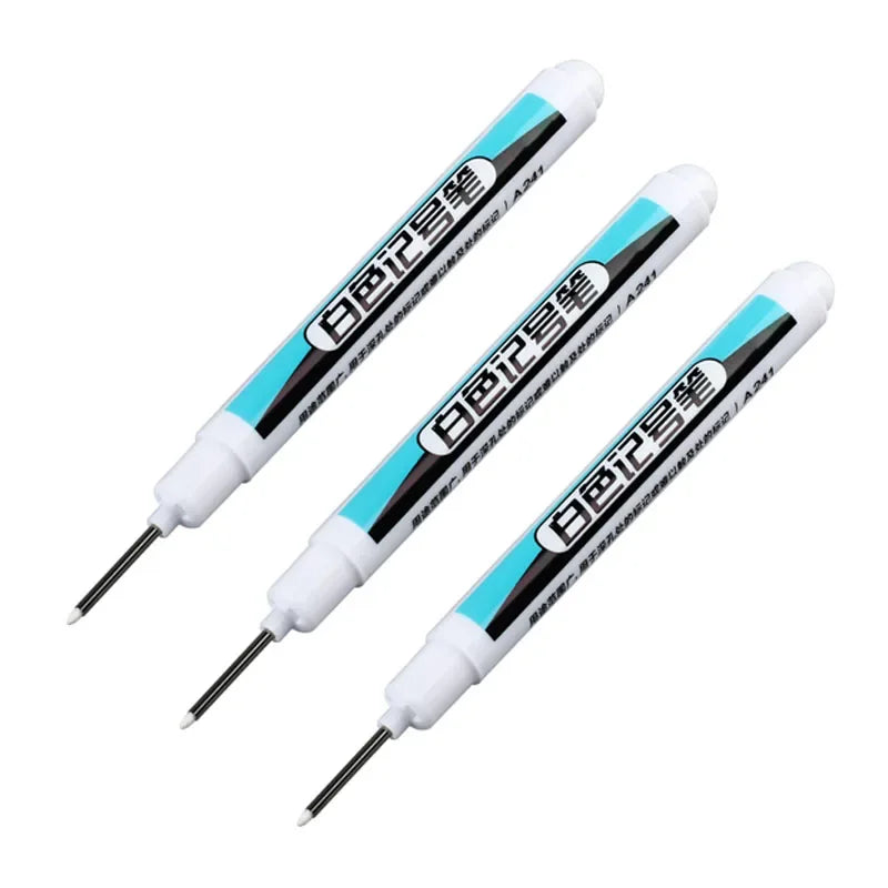 White Marker Pens 0.7/1.0/2.5mm Waterproof Oily Permanent Paint Pen Markers for Wood Rock Plastic Leather Glass Metal Ceramic
