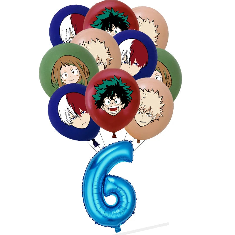 My Hero Academy Birthday Party Decoration Disposable Tableware Cup Tablecloth Balloon Backdrop Cake Topper Baby Shower Supplies