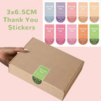 50-100pcs Colour Thank You For Your Order Stickers Smile Decorative Sealing Stickers For Business Delivery Packaging Mailing Bag