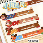 Cartoon Strip Puppy Magnetic Bookmark Ruler Student Cute High-value Bendable Ruler Special-shaped Magnetic Ruler