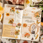 JIAMEI 30pcspack Floral Litmus Paper Materials Paper Decor Junk Journal DIY Scrapbooking Translucent Craft Aesthetics Paper
