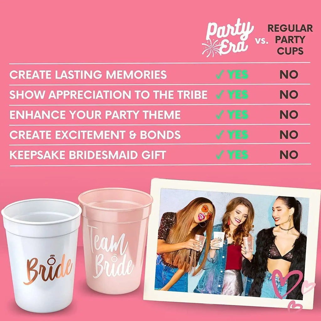 Multi set Bachelorette Party Team Bride Plastic Drinking Cups Bridal Shower Gift Bride to be Hen Party Supplies Wedding Decor