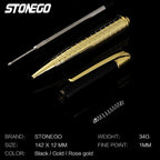 STONEGO Capless Ballpoint Pen, Simply Twist Roller Ball Pen Black Gel Ink Medium Point 1.0mm Smooth Writing Signature Pens