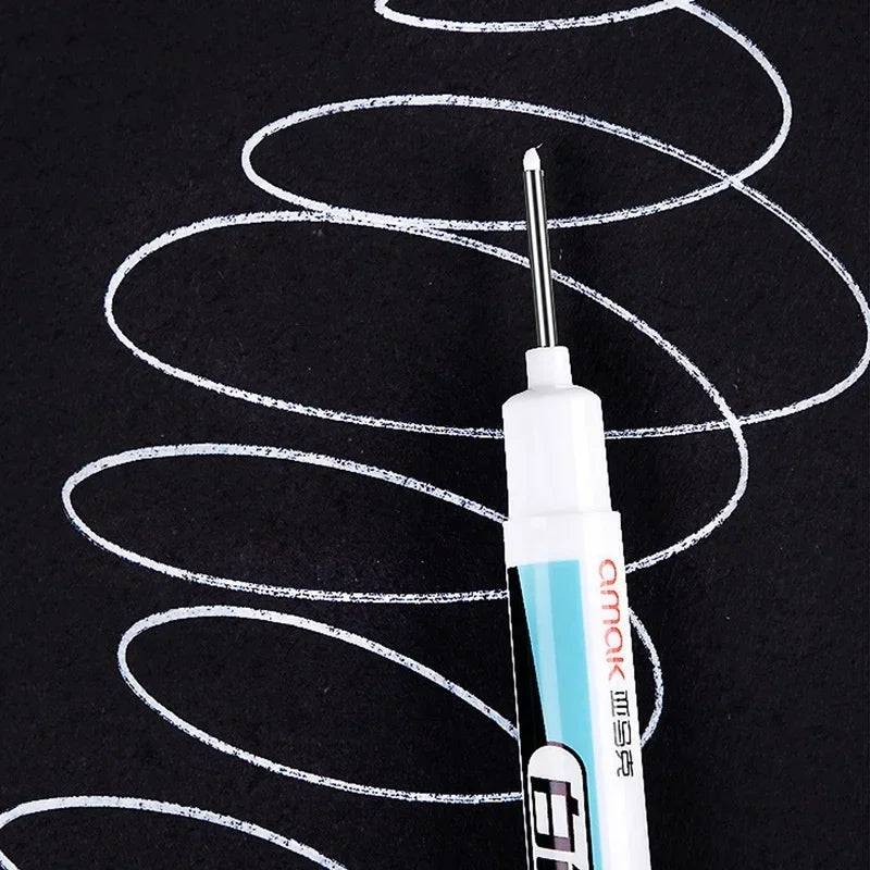 5/10PCS/Set 0.7mm 20mm Long Nib White Marker Pens Multi-Purpose Deep Hole Quick-drying Carpenter Oily Pen for Bathroom Wood