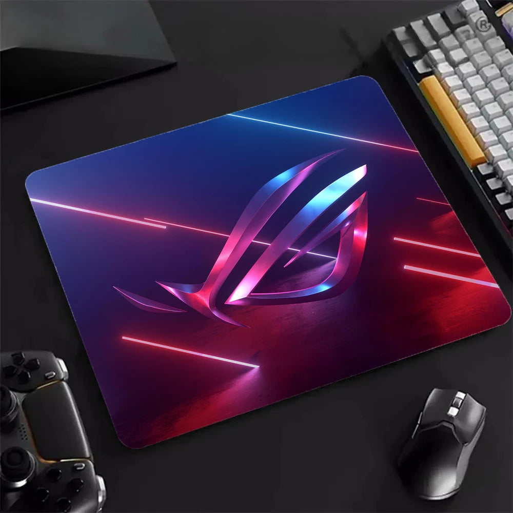 AS-US ROG Game Player Square Mousepad Small Size Home Desk Protector Mat Washable Desktop Mouse Pad Anti-slip Rubber Table Mats