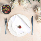 6 Pieces 100% Cotton Dinner Napkin White Napkin Soft Absorbent Comfortable - Ideal for Events and Regular Use