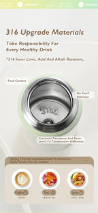 500ml large capacity thickened 316 stainless steel vacuum Thermal insulation portable Tumbler Thermos Water bottle Coffee cup