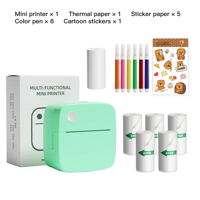 Mini Portable Wireless Label Printer  DOLEWA D2 Wireless Function, Thermal Sticker Maker, Handheld Tips, Learning Marking