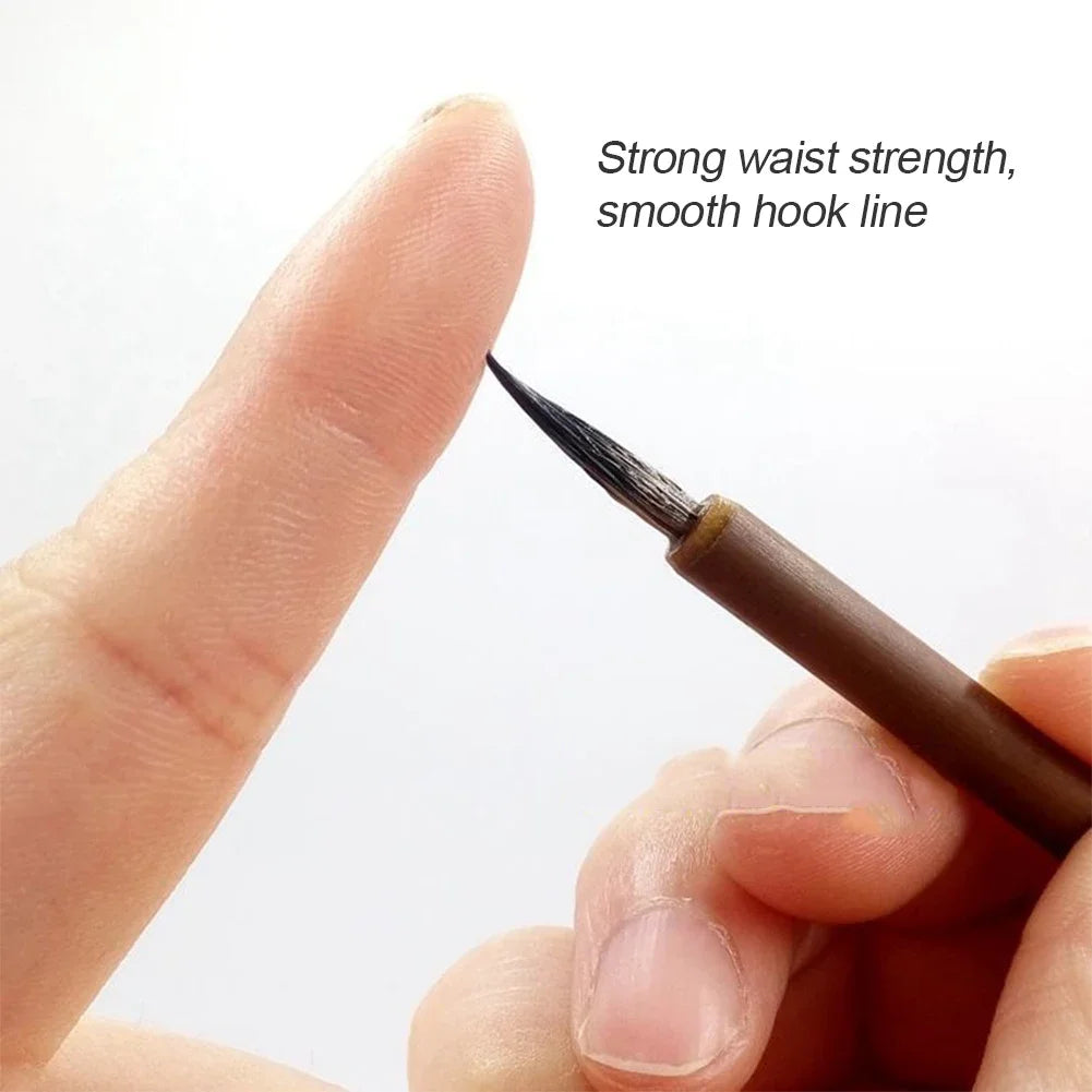 3pcs/set Hook Line Fine Paint Brush Copper Head Chinese Calligraphy Brush Pen Paint Brush Art Stationary Oil Painting Brush