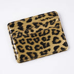 Unisex Fashion Leopard Print Card Wallet Bags PU Leather Business Id Credit Card Holder Case Bank Bus Card Cover Purse