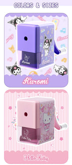 Sanrio Pencil Sharpener Fast Sharpening Easy to Use for Kids Students School Office Stationery Cute Anime Merch Kawaii Gift