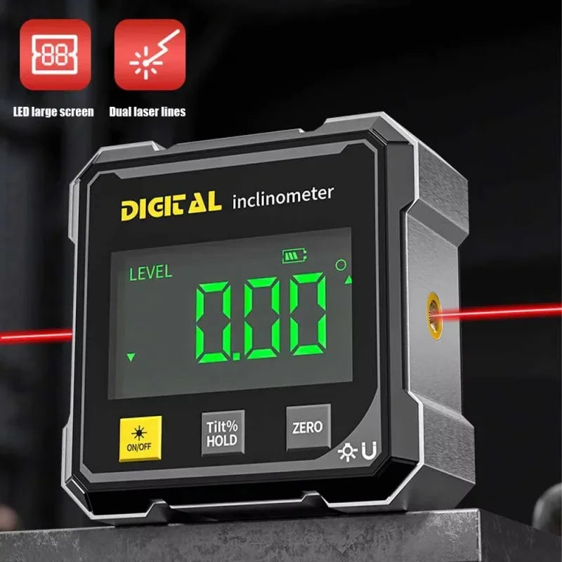 NEW HOT Digital Angle Gauge Magnetic Protractor Inclinometer Level Angle Finder  Angle Cube Level Box with Magnes