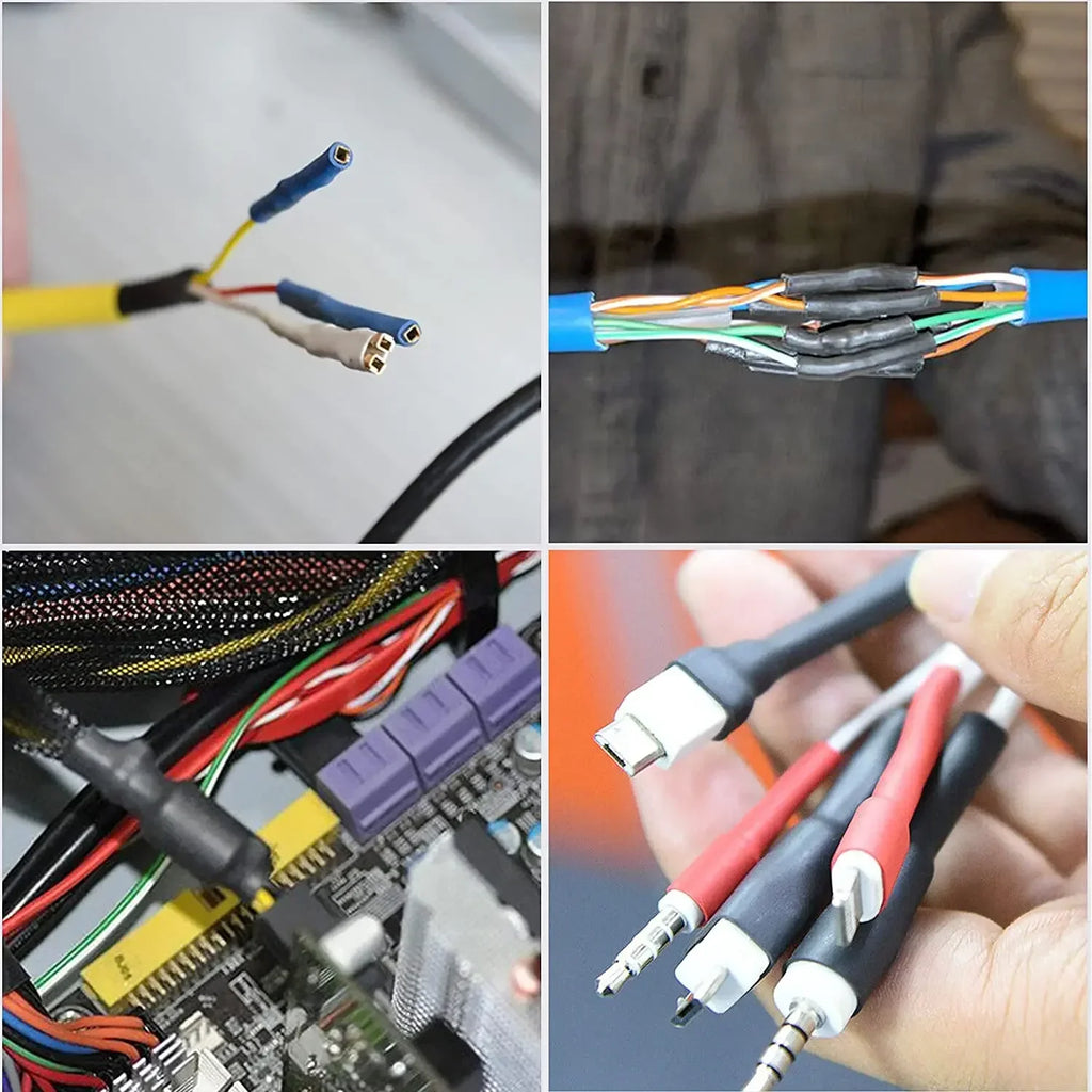 580/328/127PCS Heat Shrink Tubing Wrapping Kit 2:1 Shrinkable Wire Shrinking Wrap Tubing Wire Connect Cover Protection Sleeving